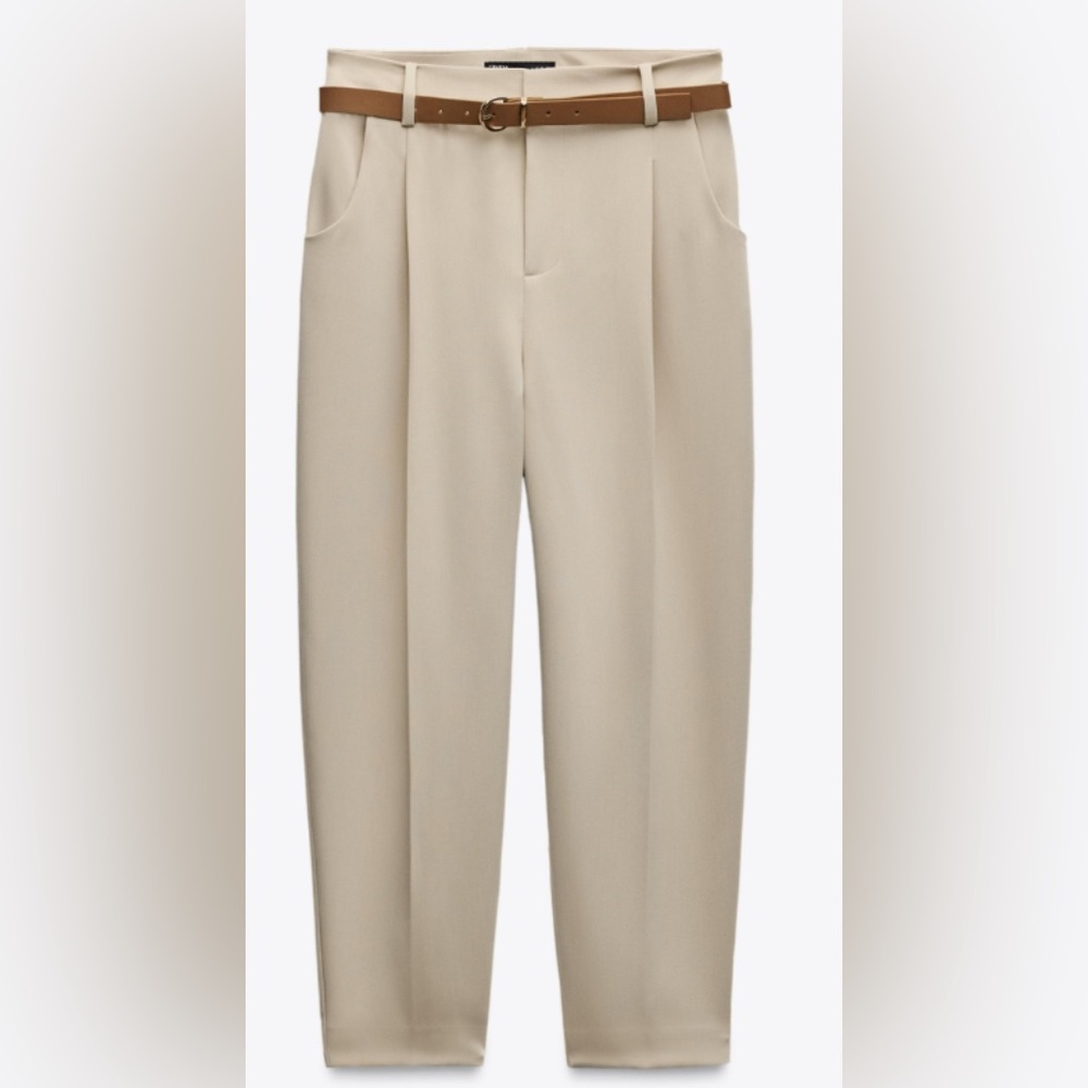 Zara Pleated Belted Pants | NWT